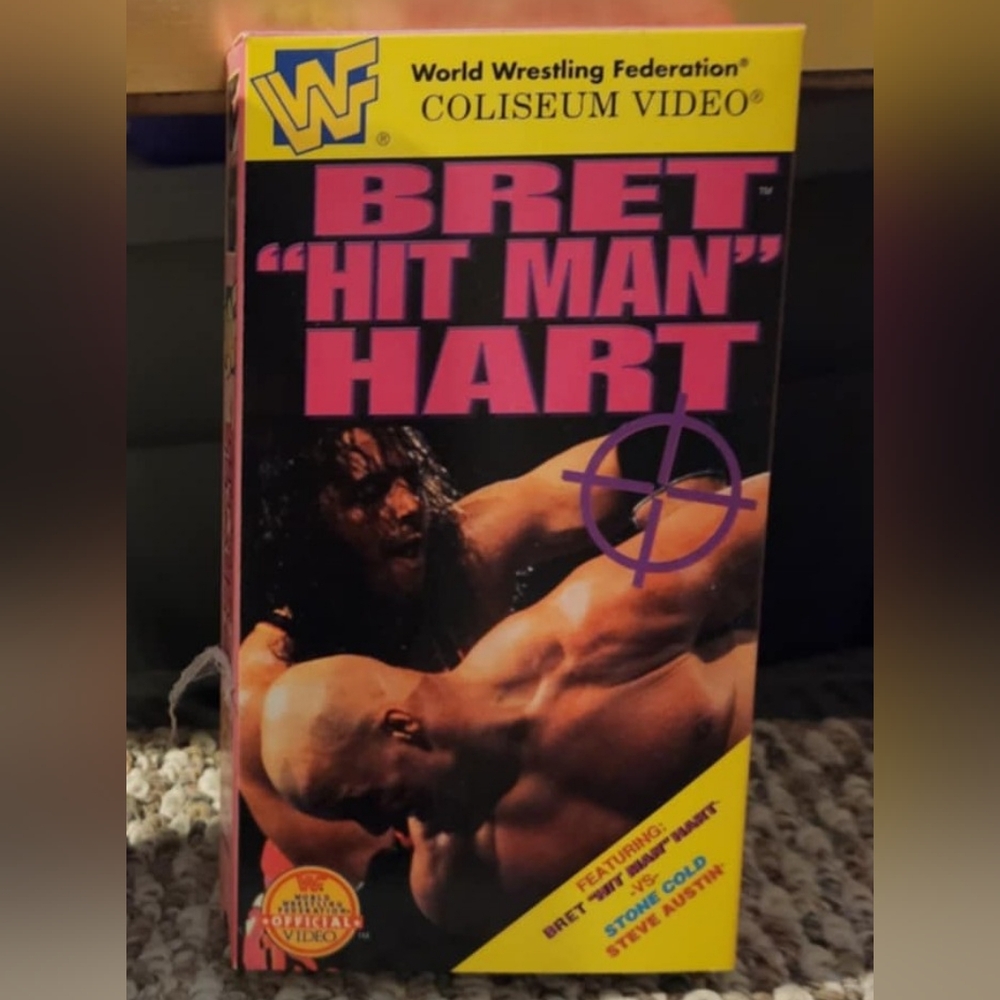 WWF Bret Hit Man Hart VHS Coliseum Video WWE Wrestling Tape Rare Collectible